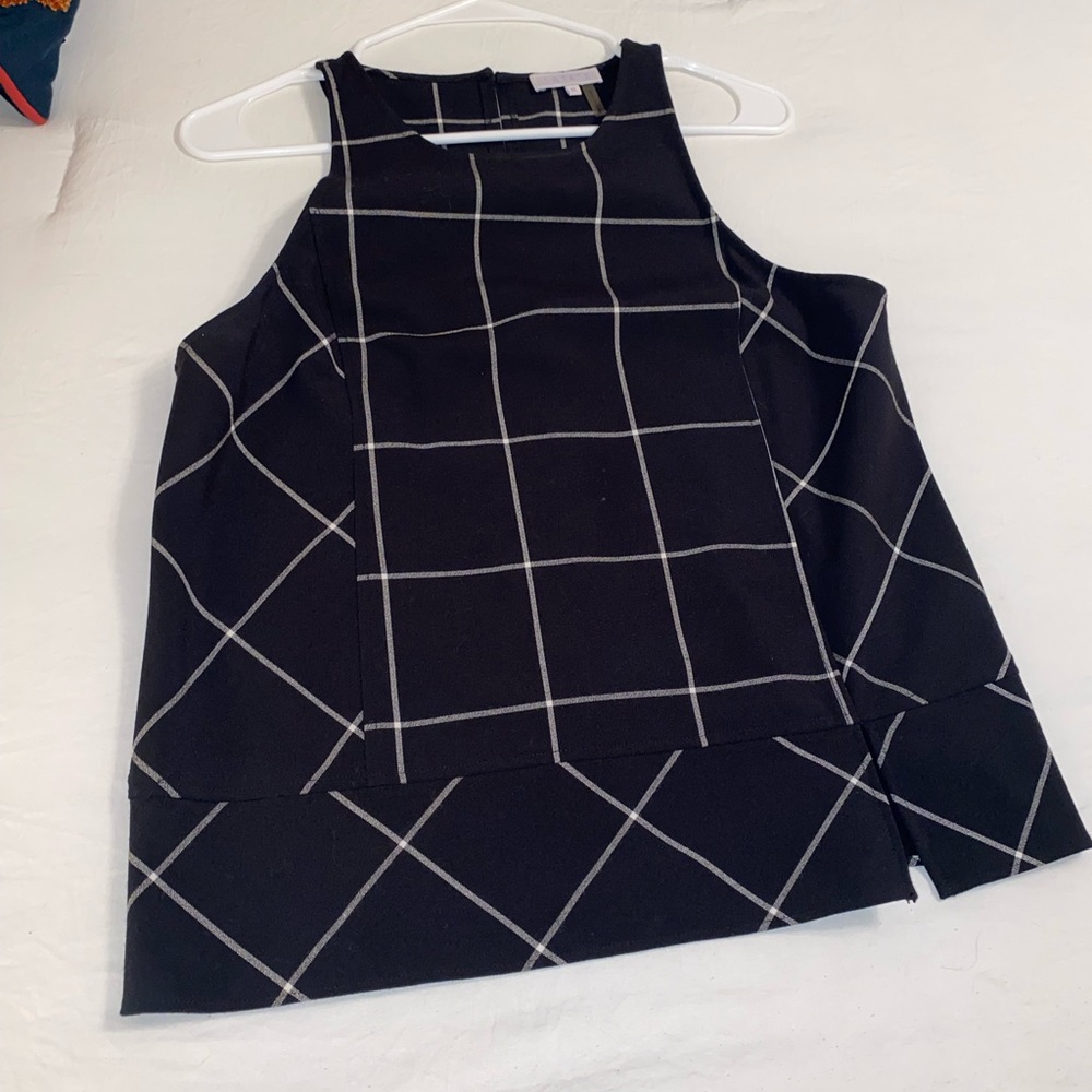 Plaid peplum top